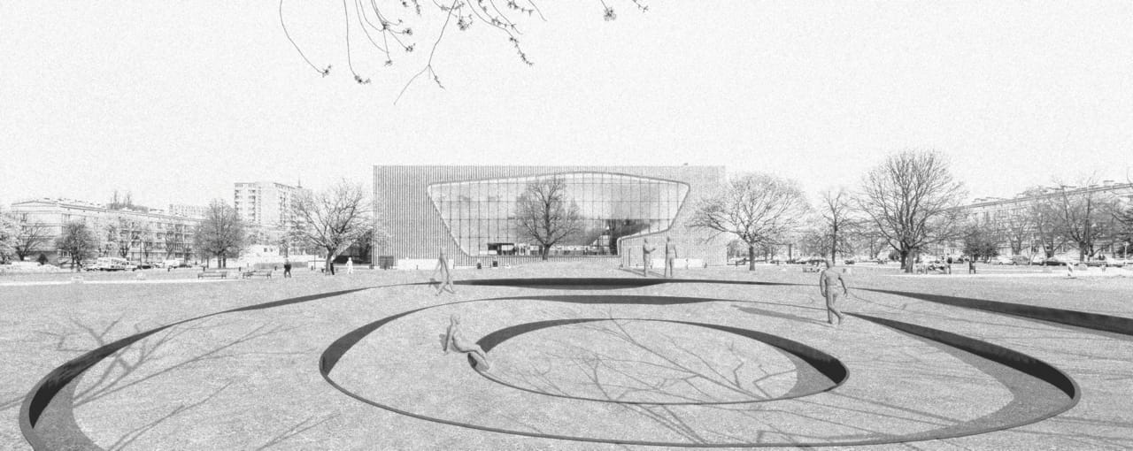 Rendering for a memorial design by Grzegorz Dutka and Szymon Wróblewski