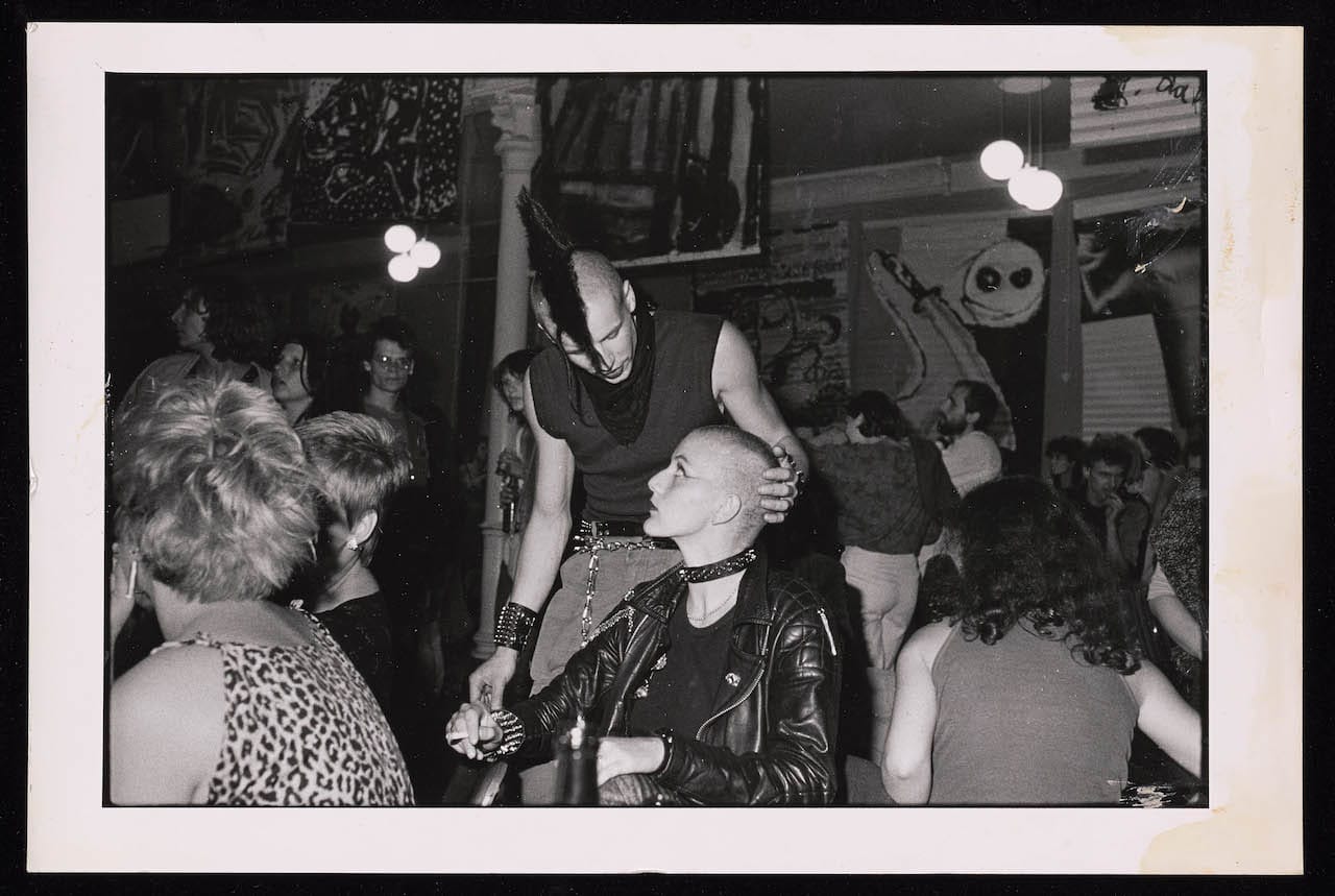 Photograph of the Intermedia Festival in Leipzig, 1985, 11859318.jpg from Anschlag, no. 5 (Leipzig, 1986)