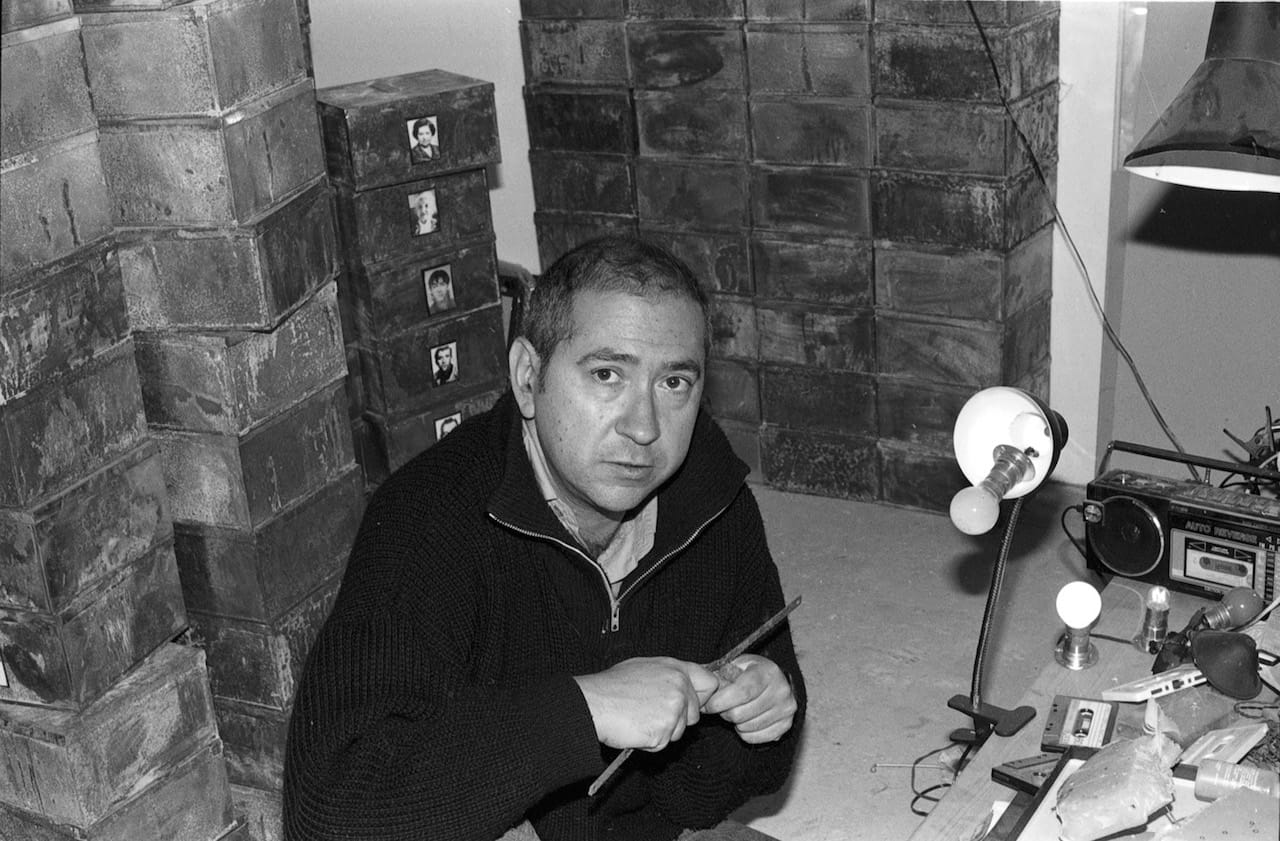 Christian Boltanski in his studio in 1990 (photo by Bracha L. Ettinger/Flickr)
