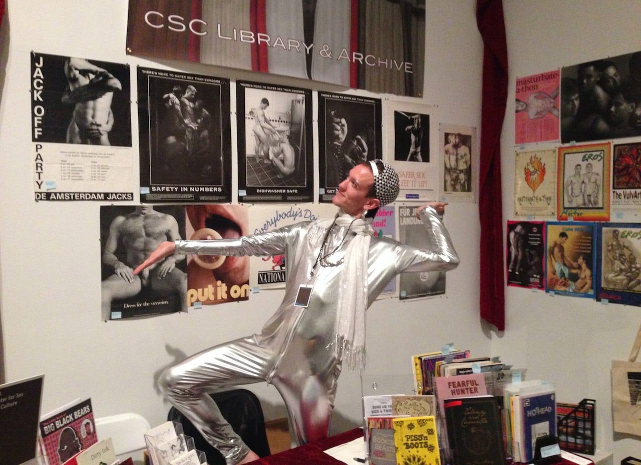 Ms. Ian at the booth for The Center for Sex and Culture