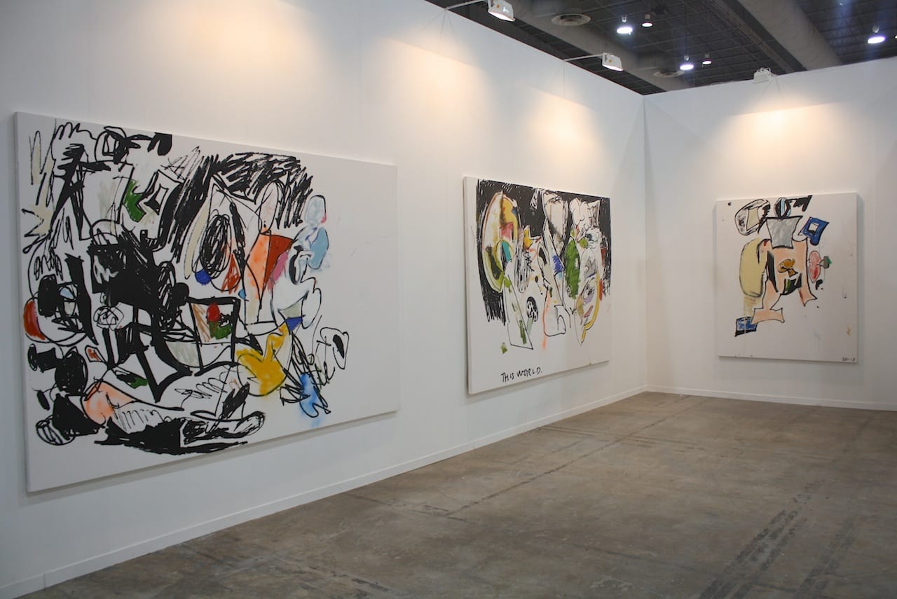 Eddie Martinez at Kohn Gallery's booth