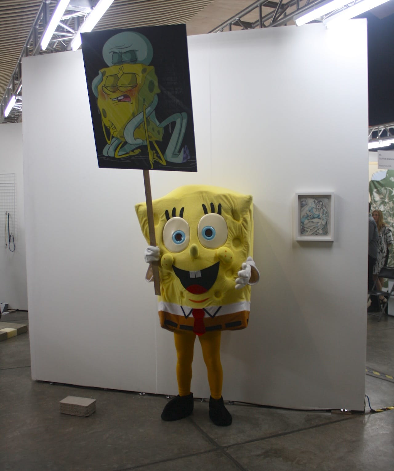 Puppies Puppies, "Love, Bob Esponja" performance at Queer Thoughts' booth.