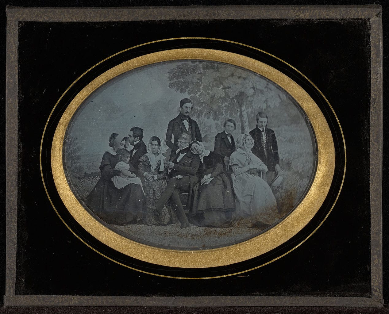 Jean-Gabriel Eynard, "Group portrait of ten members of the Circle of Eynard-Lullin" (1845), daguerreotype (J. Paul Getty Museum, via Wikimedia)