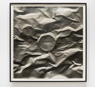 Sheila Pinkel, "Folded Paper" (c. 1974 - 1982), silver gelatin, 50 x 52 inches (courtesy Higher Pictures, New York)