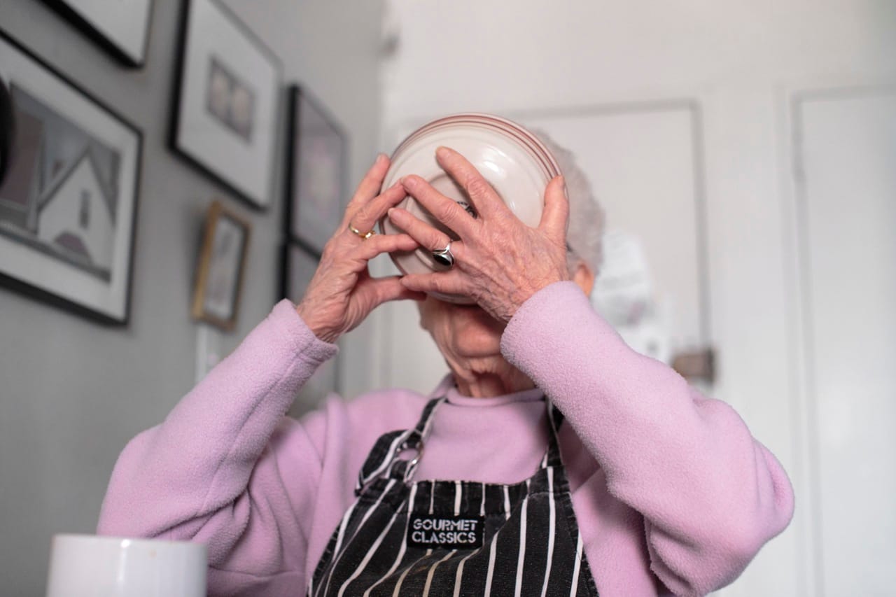 Breakfast is Claire's favourite meal of the day. She prepares it methodically and enjoys her bowl of cereal and fruits to the last drop of milk. April 28, 2014.