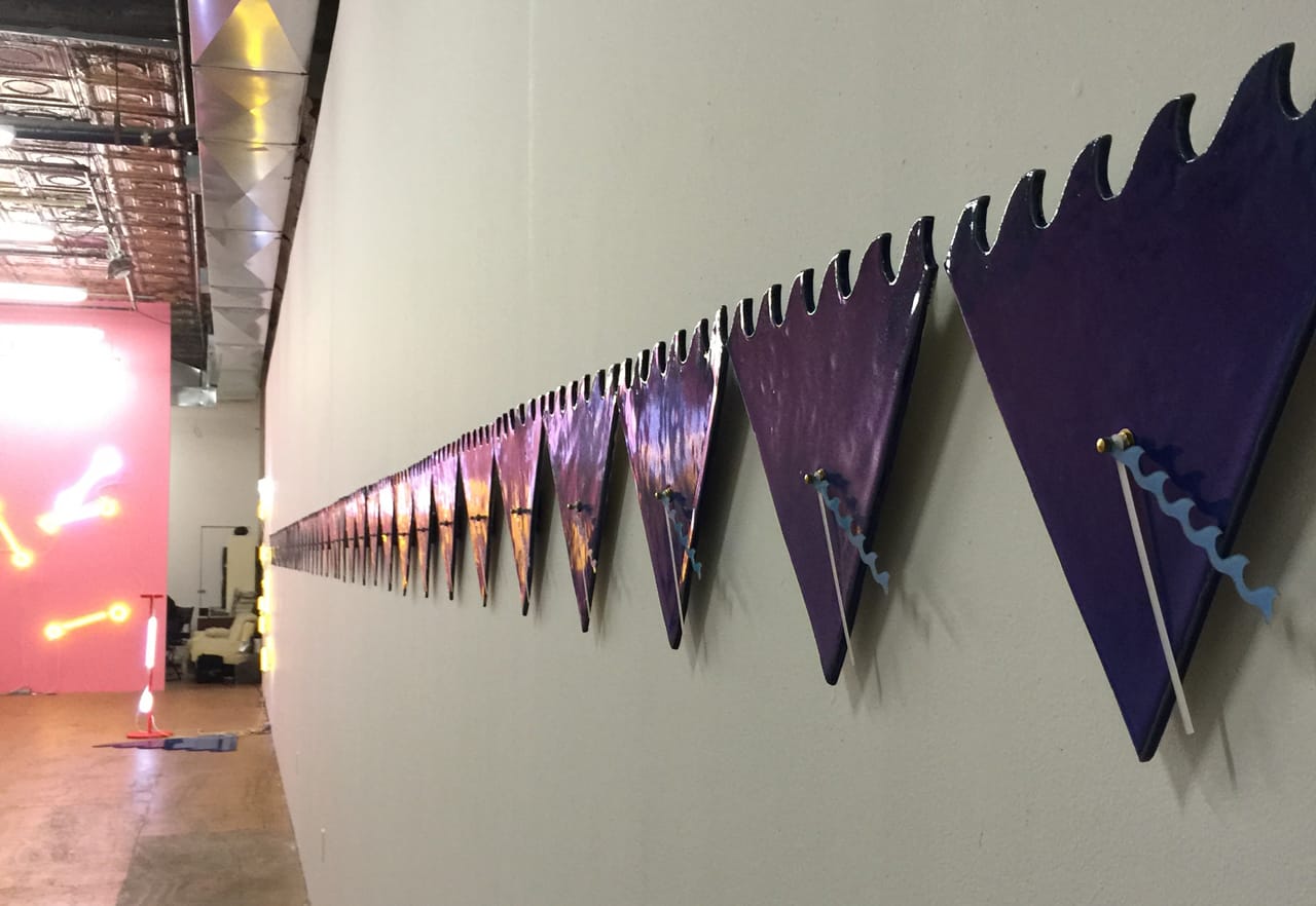 Installation view of Emily Royson's 5. Beyond the will to measure (2014) at Participant Inc., New York, NY. (All photos by author for Hyperallergic.)