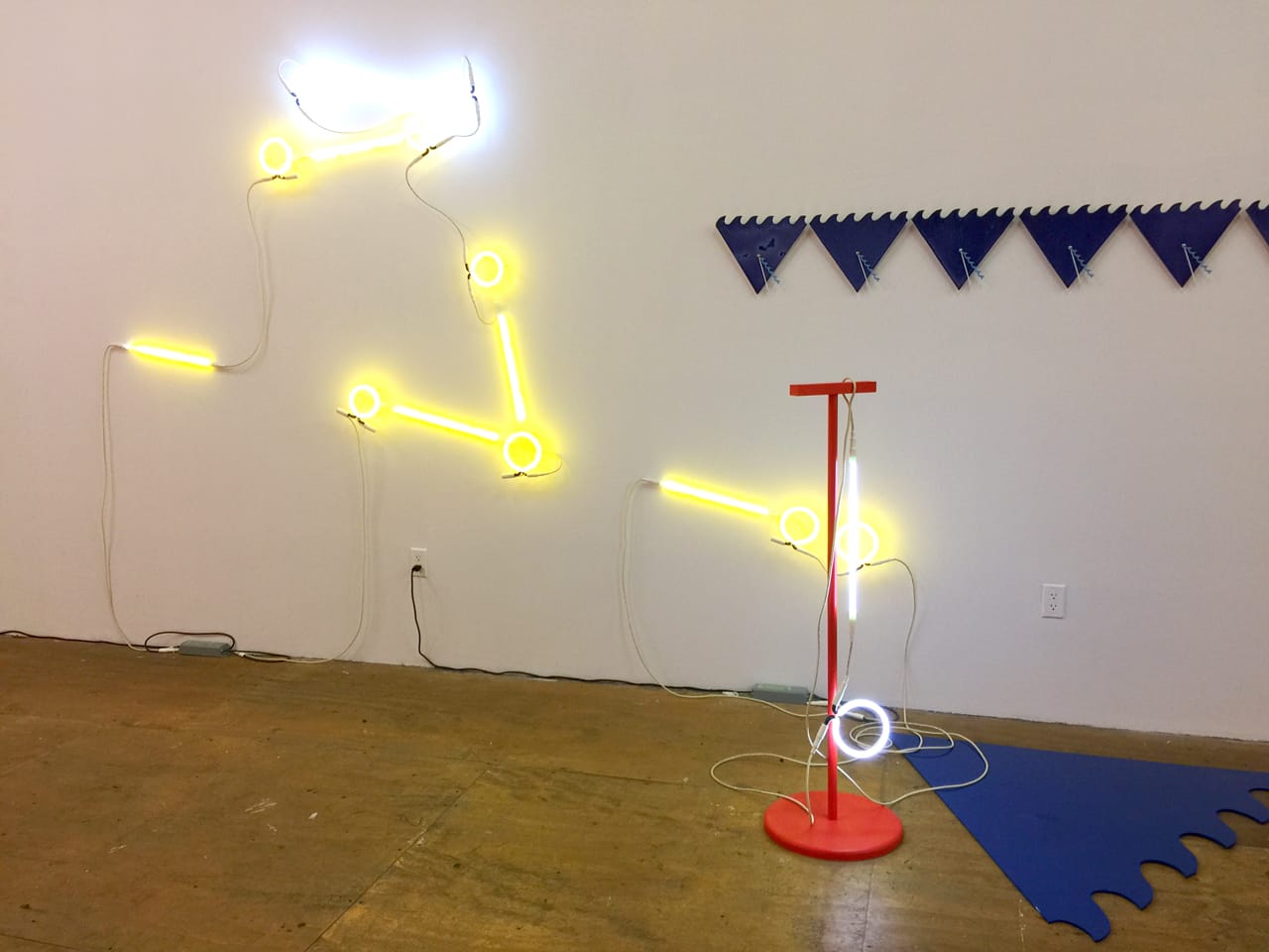 Installation view of Emily Roysdon's exhibit If Only a Wave at Participant Inc, New York, NY.