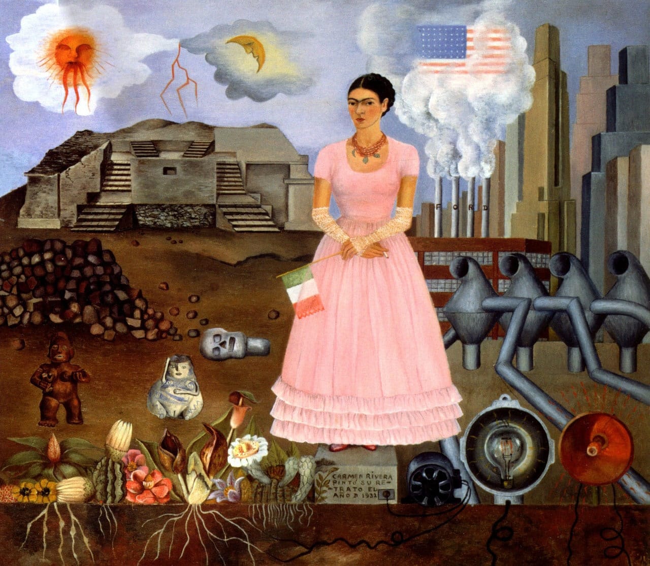 Self Portrait on Borderline - Frida Kahlo (click to enlarge) 