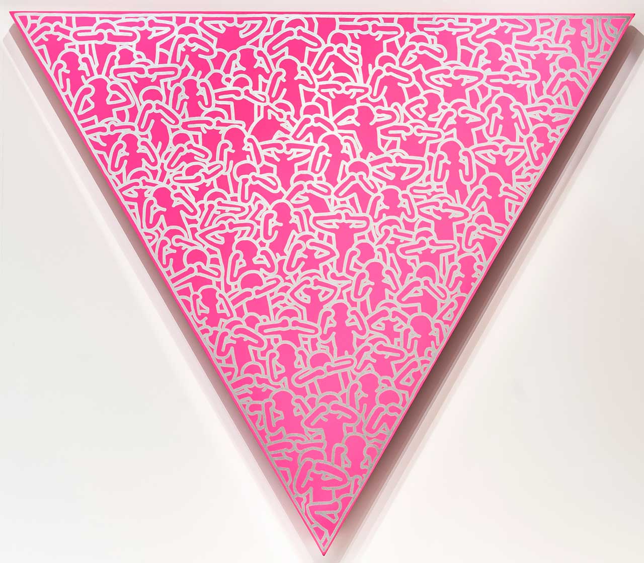 Keith Haring, "Silence=Death" (1988), acrylic on canvas, 108 x 120 x 108 in (274.3 x 304.8 x 274.3 cm), Private collection (© 2014, Keith Haring Foundation)