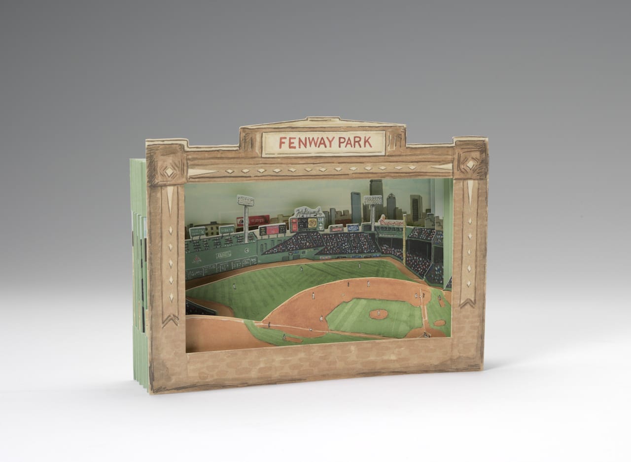 Laura Davidson, "Fenway Park" (2008), tunnel book with six panels (courtesy Smithsonian Libraries)