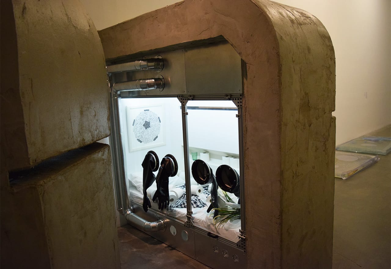 Installation view of one of Nadim Abbas's "Chamber" installations