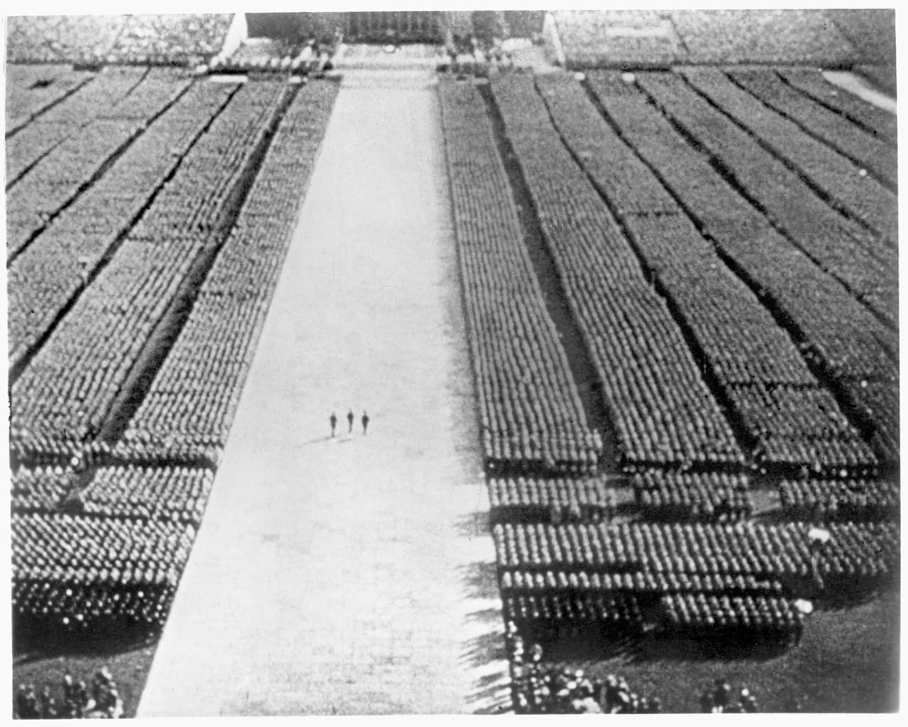 Still from director Leni Riefenstahl's Triumph of the Will. The Museum of Modern Art Film Stills Collection.
