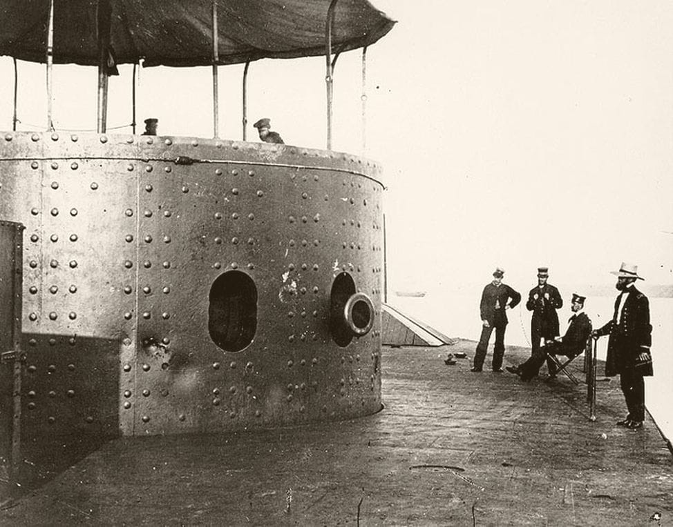 USS Monitor in 1862 (via United States Naval History & Heritage)