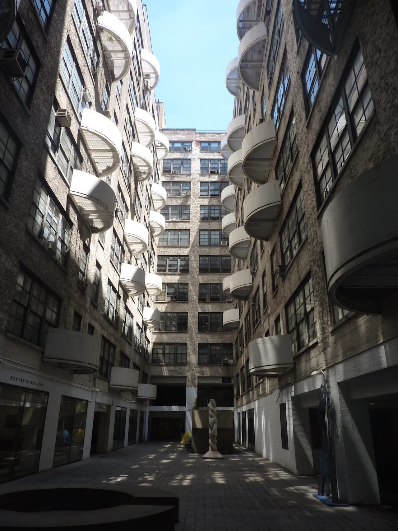 The courtyard of the Westbeth Artists Community (photo via Wikimedia Commons)