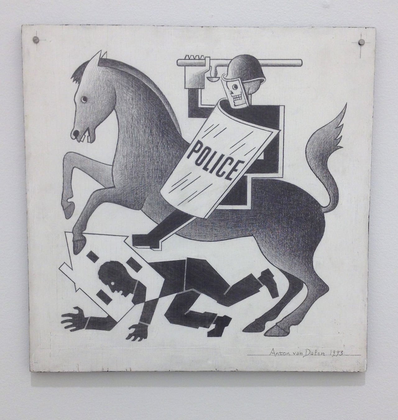 Anton van Dalen_Riot Police on Horseback with Homeless