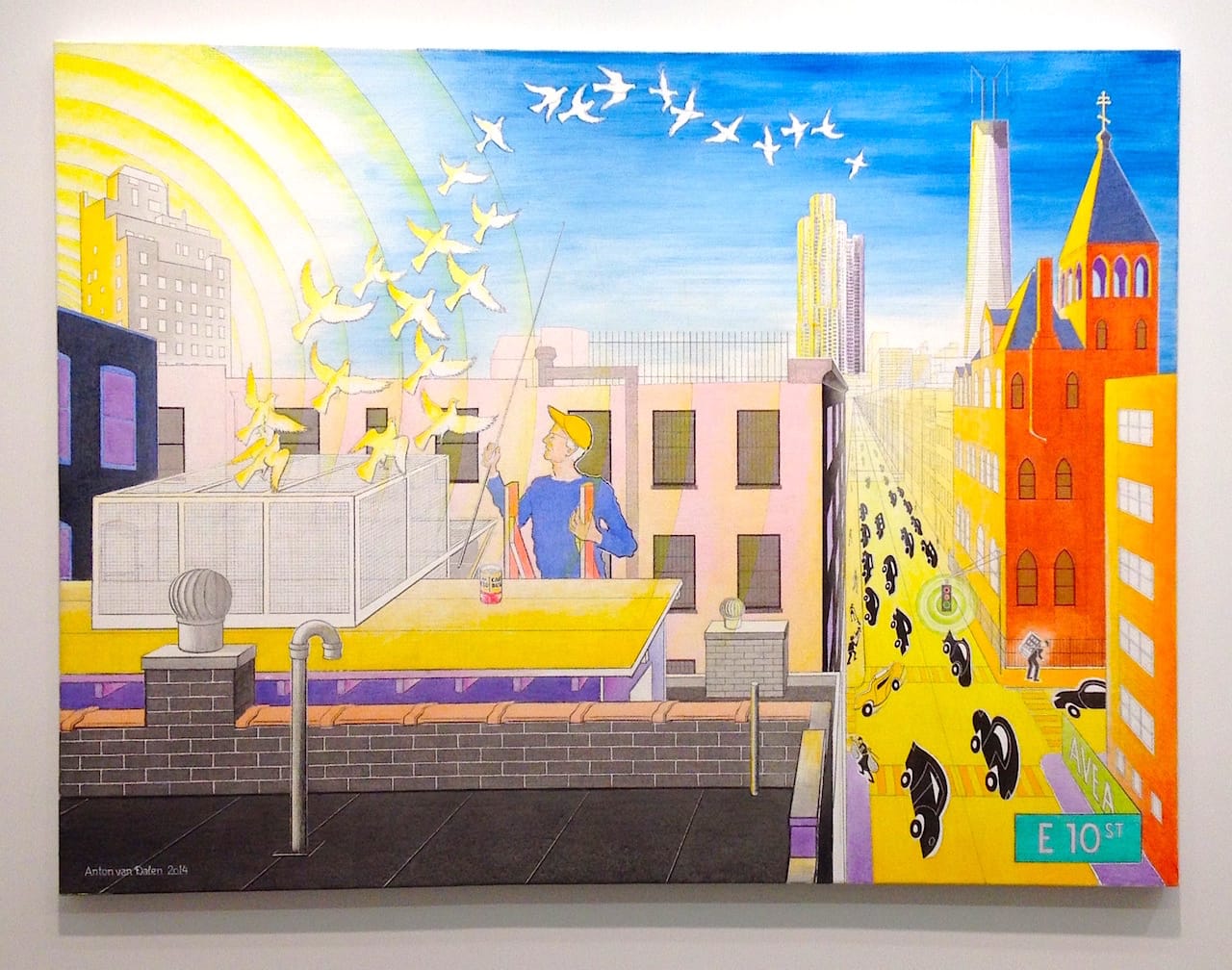 Anton van Dalen_Self-Portrait with Pigeon Coop Looking South