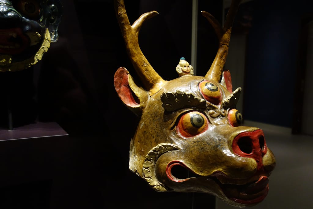 Mask used in the Cham dances of Tibet