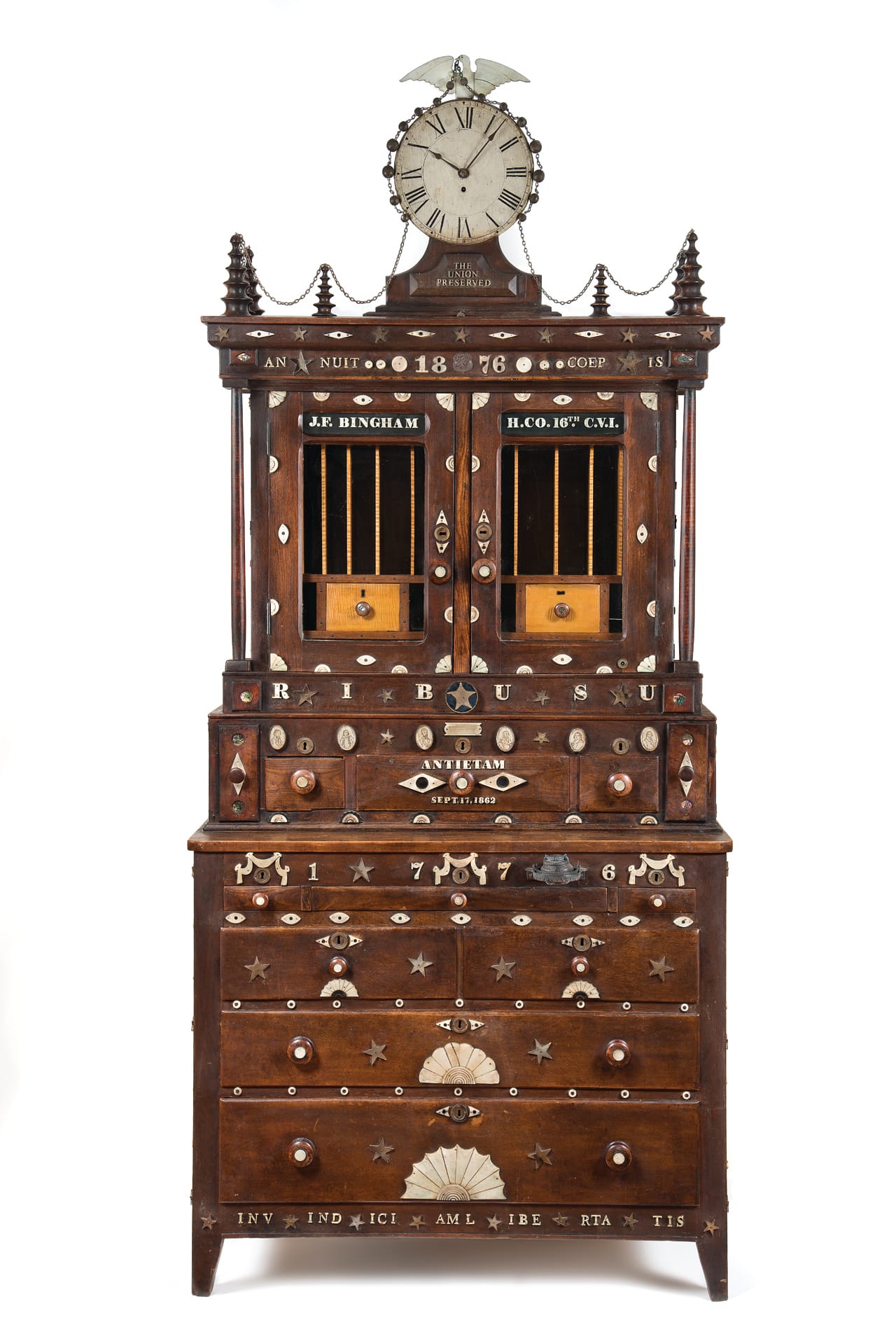 Bingham Family Civil War Memorial Secretary (1876) (photo by Gavin Ashworth, courtesy of Allan Katz Americana)