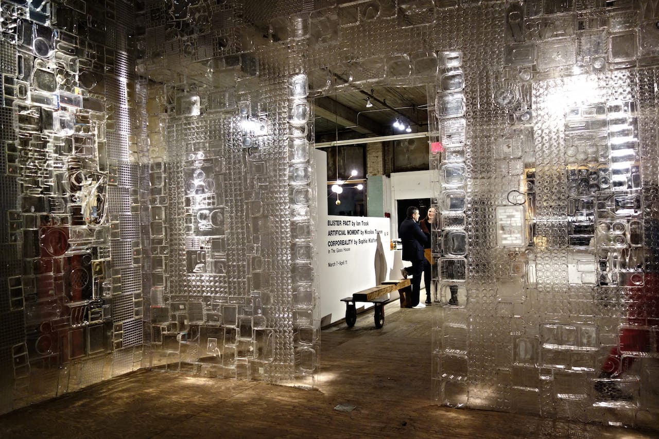 Installation view of 'Blister Pact' by Ian Trask at the Invisible Dog 