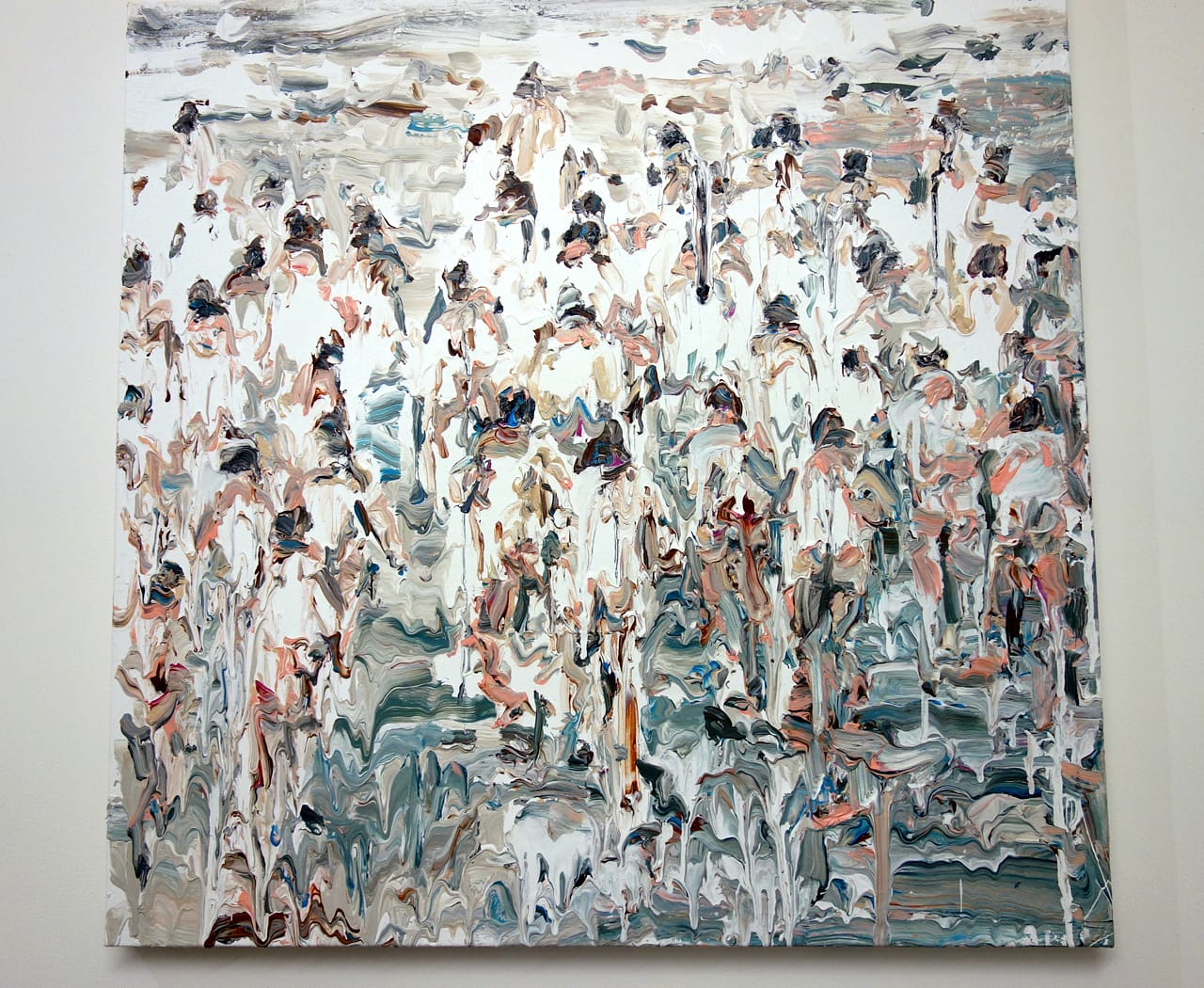 Chrissy Angliker, "Bodies of Water" (2015), acrylic, ink, house paint, on canvas