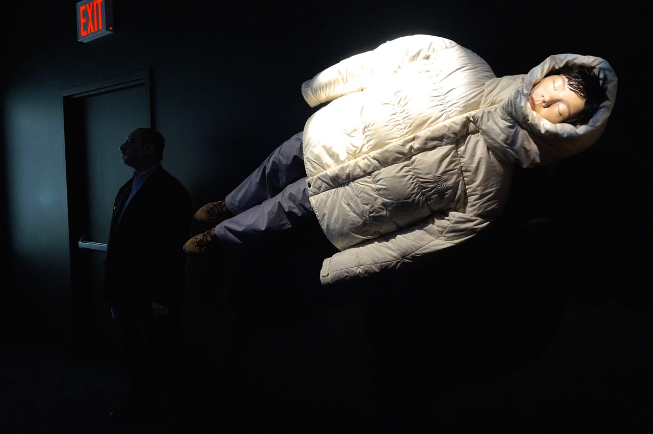 Coat from "Jóga" Music Video (1997) (photo by Jillian Steinhauer/Hyperallergic)