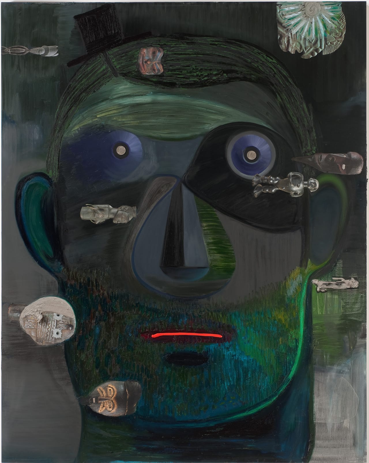 Nicole Eisenman, "Guy Capitalist (2011), oil and mixed media on canvas (collection Noel Kirnon and Michael Paley; courtesy of Susanne Vielmetter Los Angeles Projects; photo by Robert Wedemeyer)