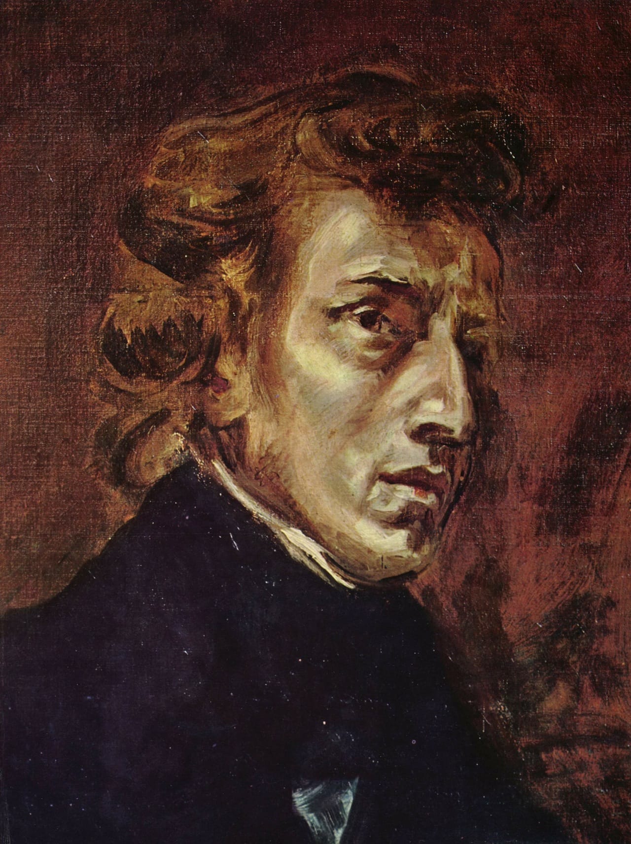Delacroix's portrait of Frédéric Chopin (Image via Wikimedia)