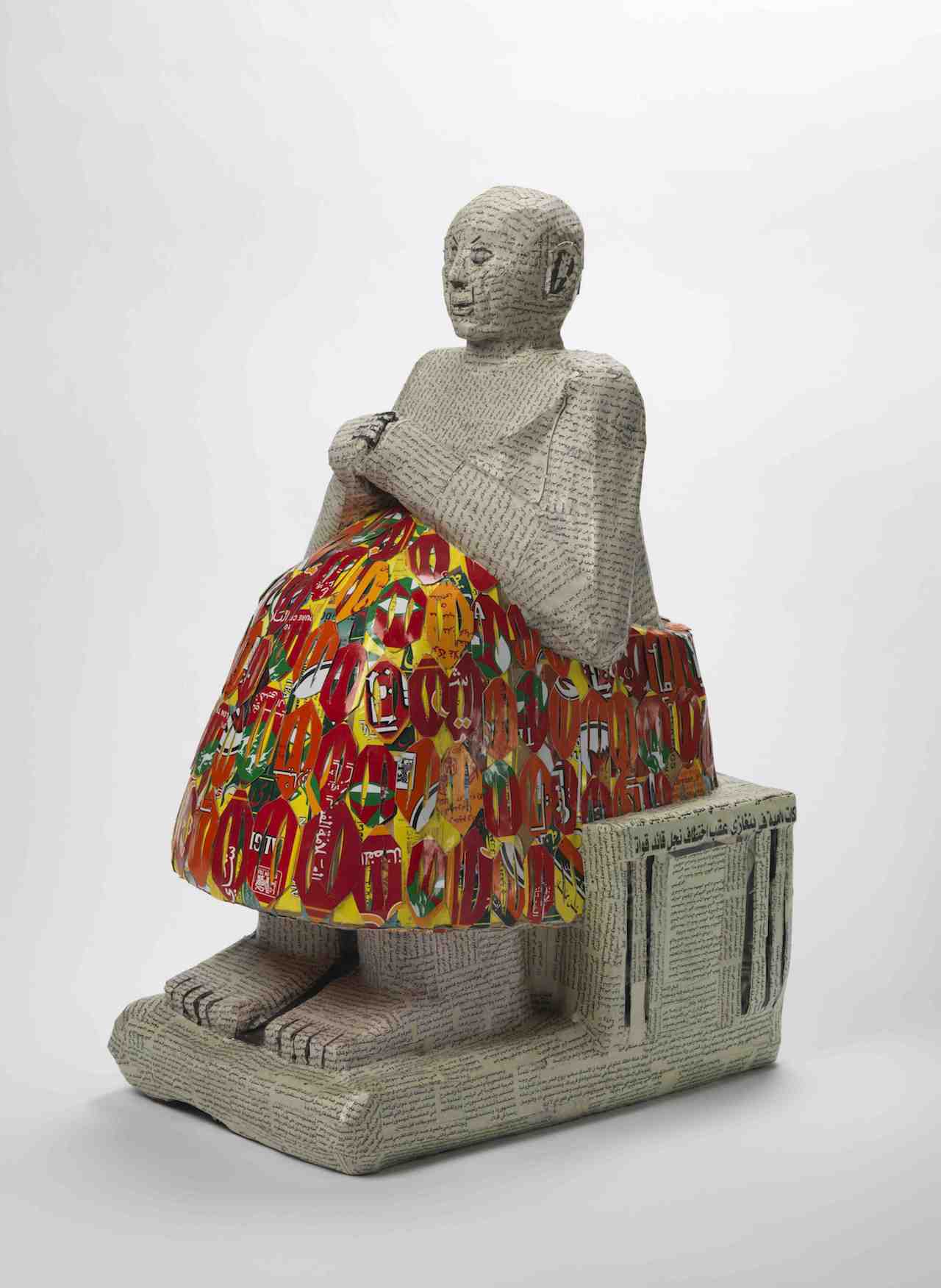 Rakowitz, Seated Statue of the Scribe Dudu (courtesy Institute for the Study of the Ancient World)