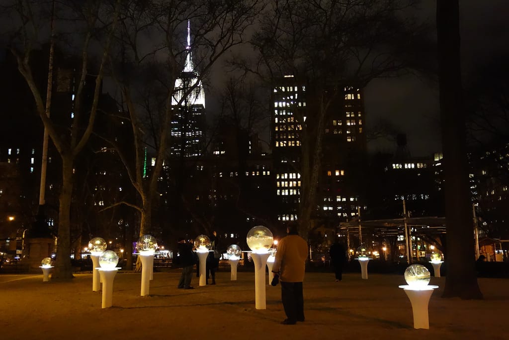 'Gazing Globes' by Paula Hayes in Madison Square Park
