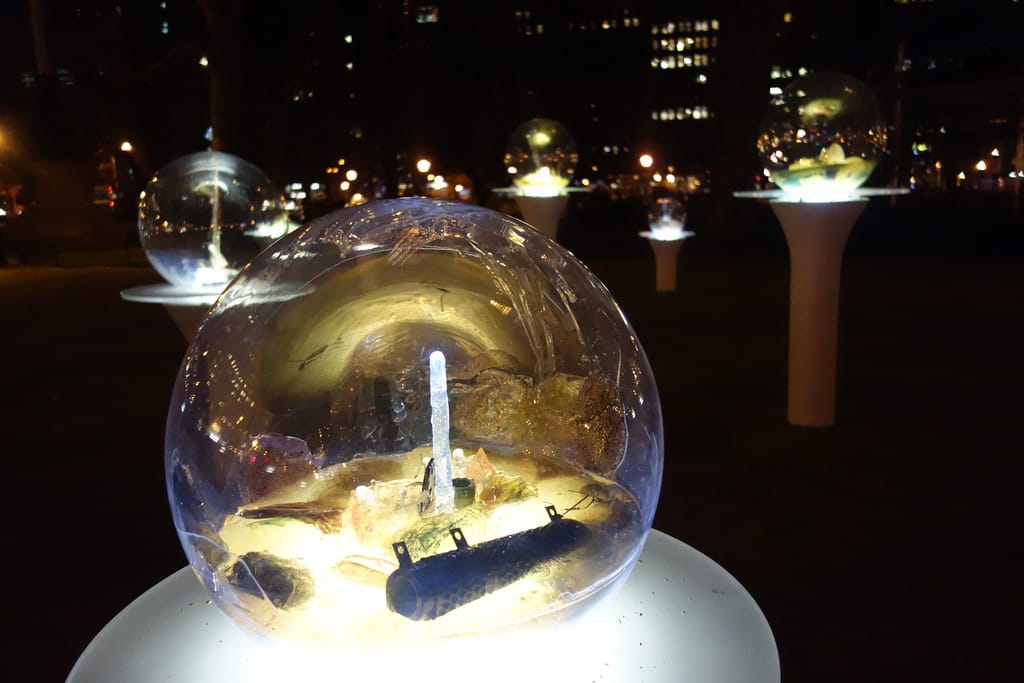 'Gazing Globes' by Paula Hayes in Madison Square Park