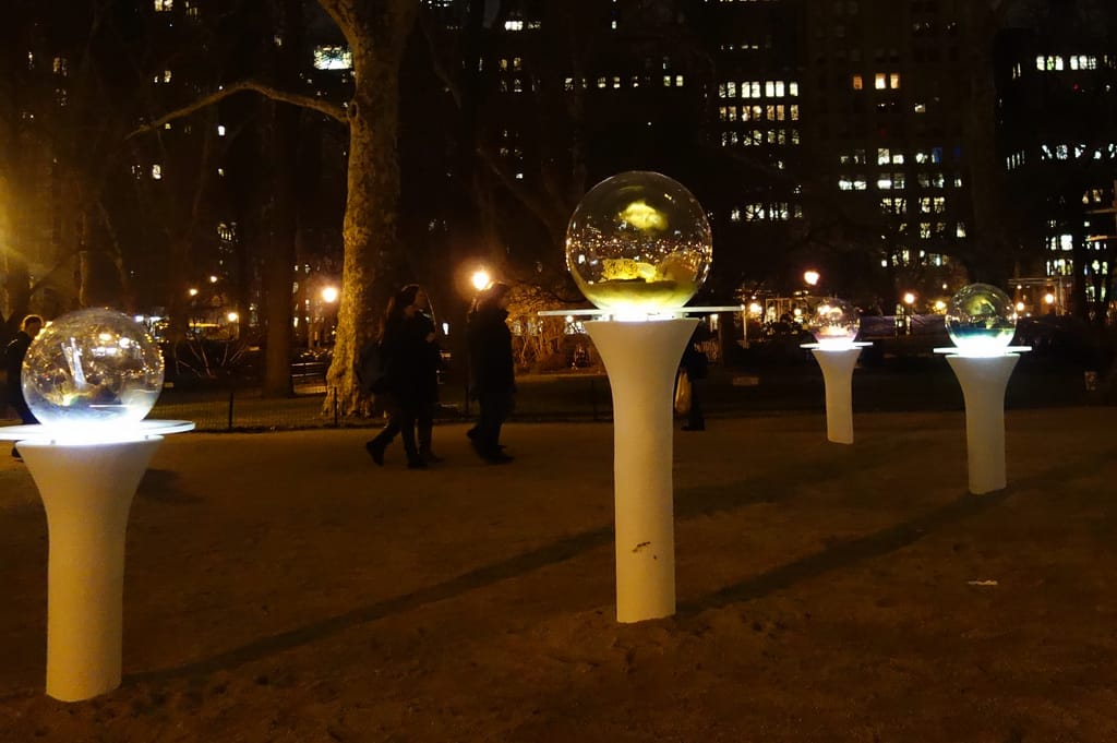 'Gazing Globes' by Paula Hayes in Madison Square Park