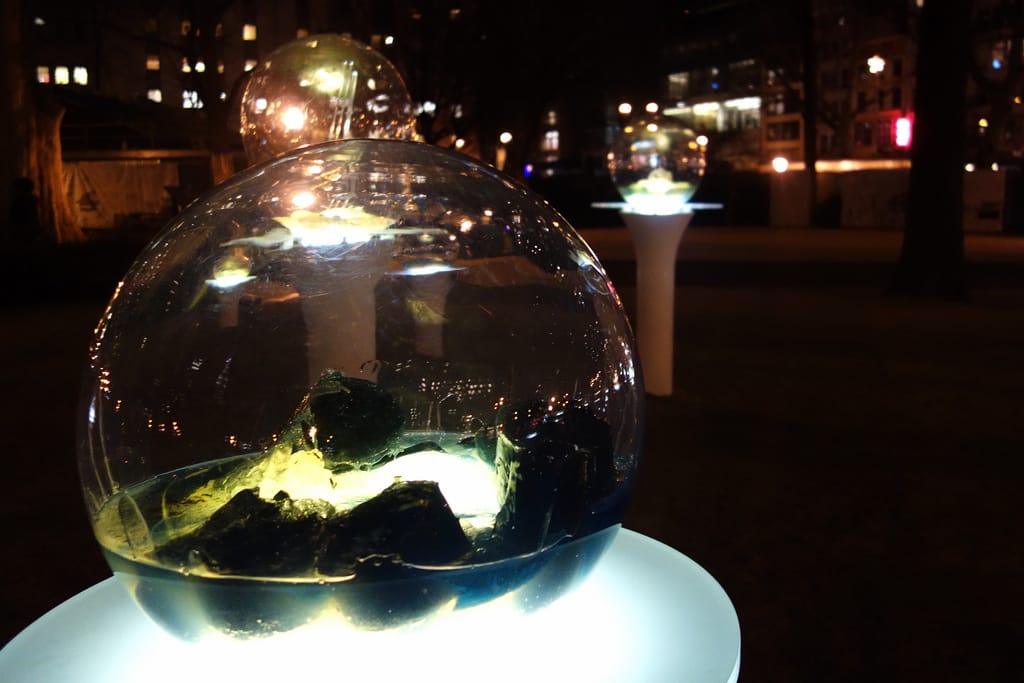 'Gazing Globes' by Paula Hayes in Madison Square Park
