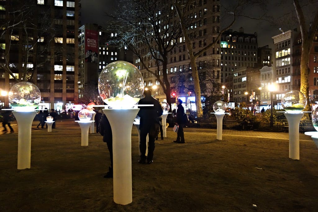 'Gazing Globes' by Paula Hayes in Madison Square Park