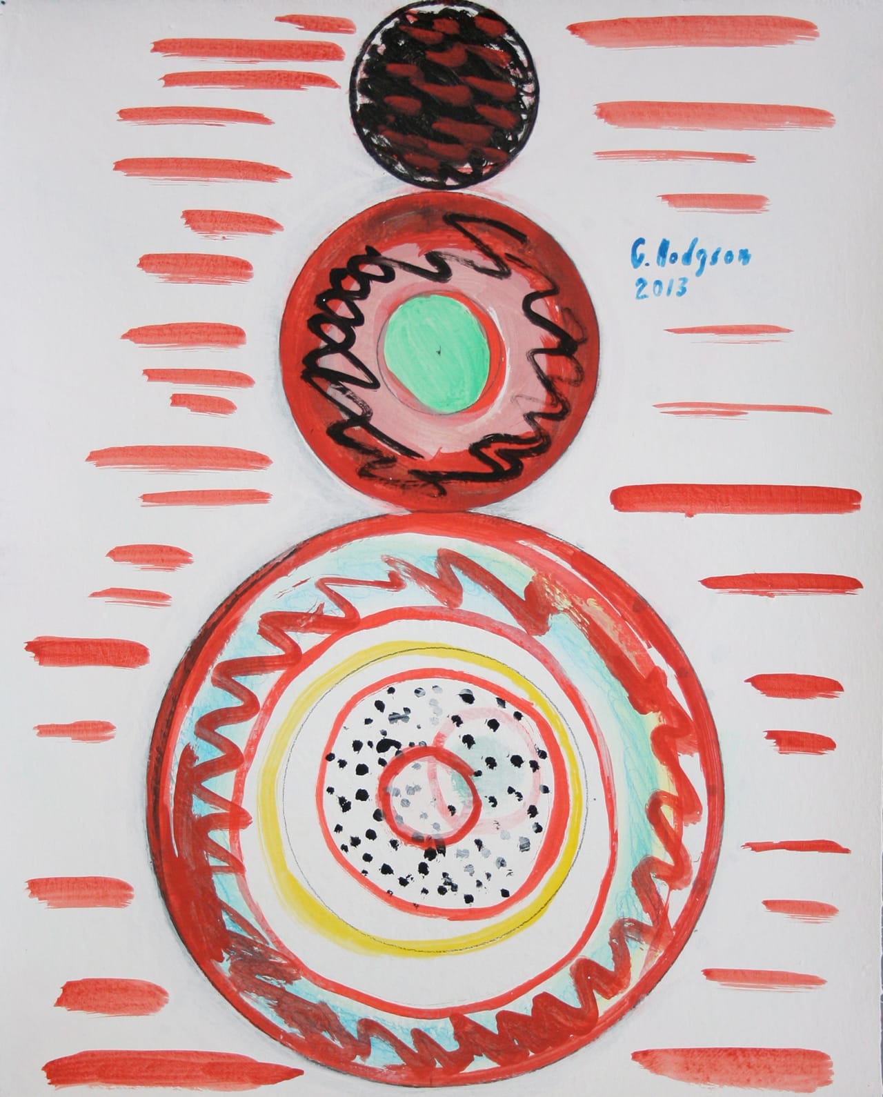 Clive Hodgson, Untitled (2013), acrylic on unstretched canvas, 45 x 36 cm