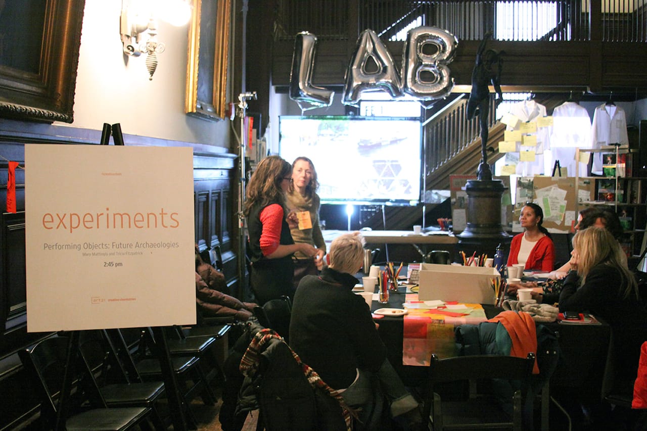 "Performing Objects: Future Archaeologies," experiment led by artist Mary Mattingly and educator Tricia Fitzpatrick. © Lloyd Mulvey.