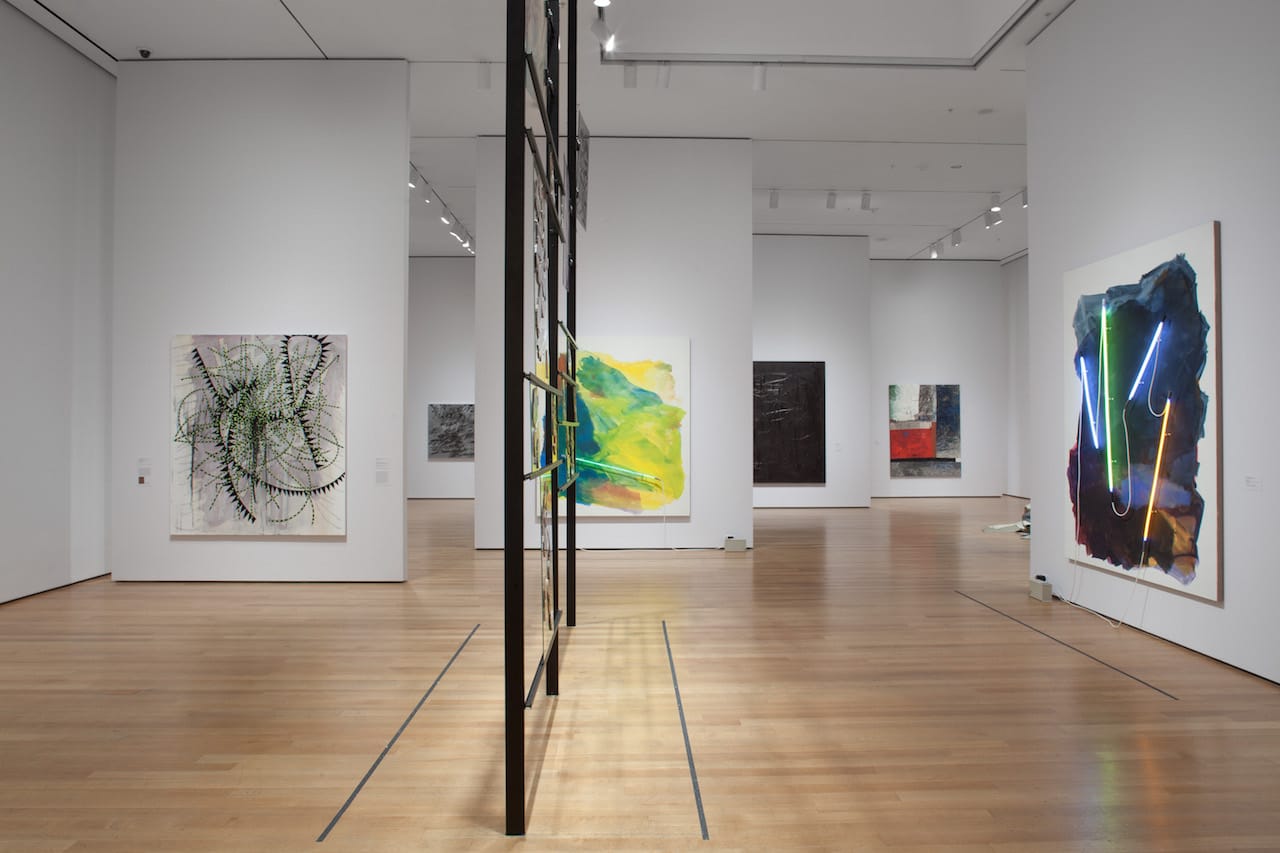 Installation view of 'The Forever Now: Contemporary Painting in an Atemporal World' at the Museum of Modern Art (photo by John Wronn, © 2014 The Museum of Modern Art)