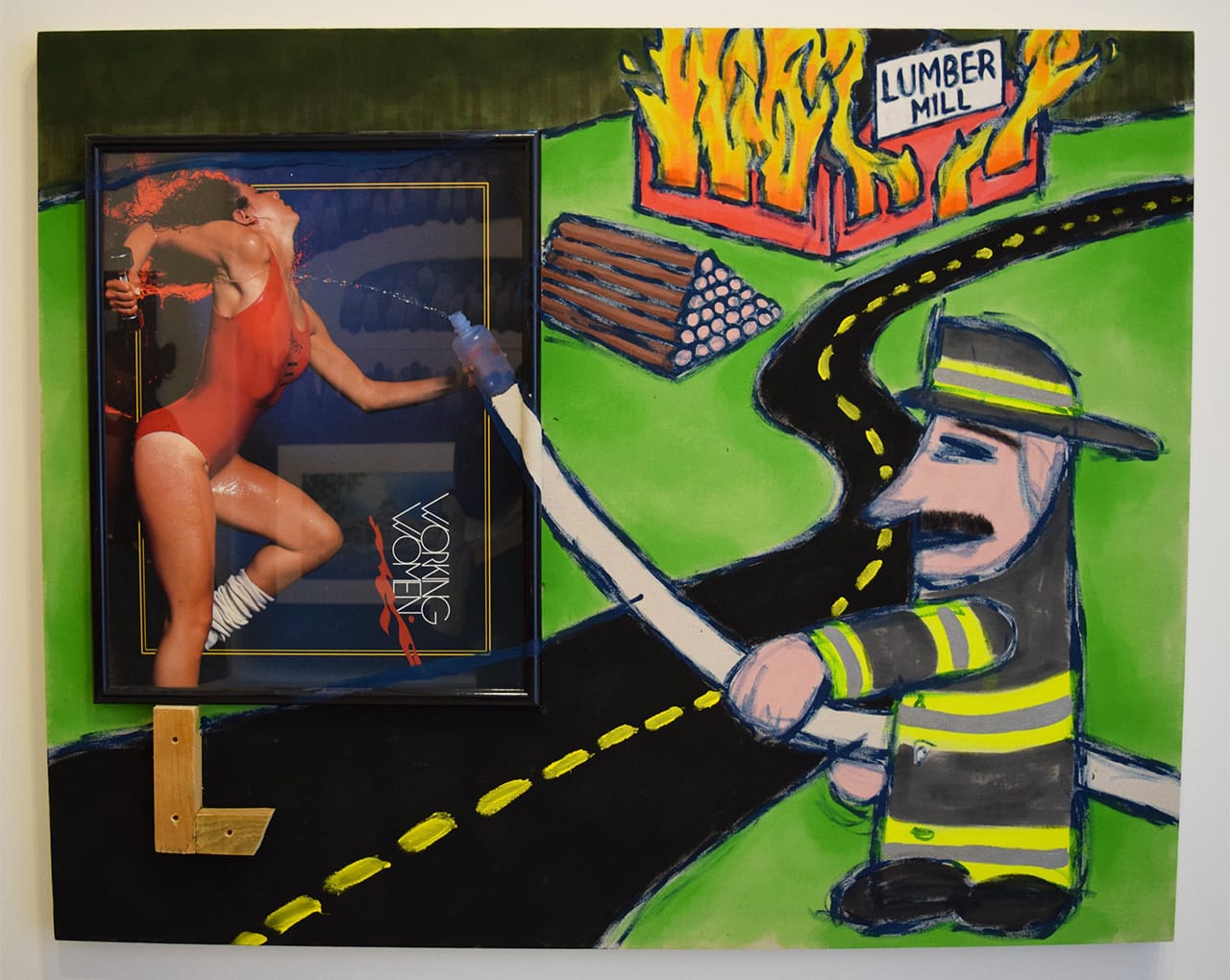 Joel Kyack, "Lumber Mill" (2015) in the Praz-Delavallade booth