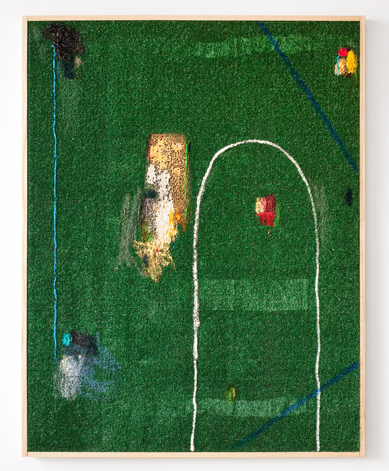 Nothing is off-limits, Untitled, oil and acrylic on Astroturf, 2013