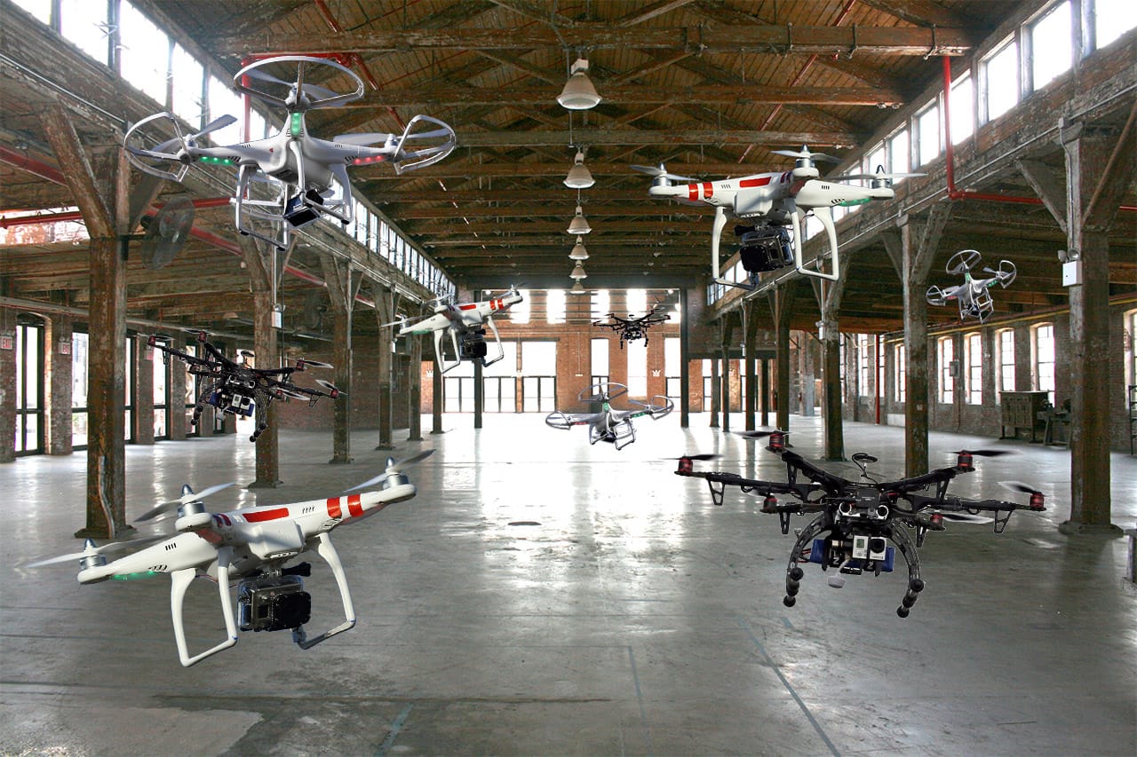 Drones at Knockdown Center (illustration by the author)