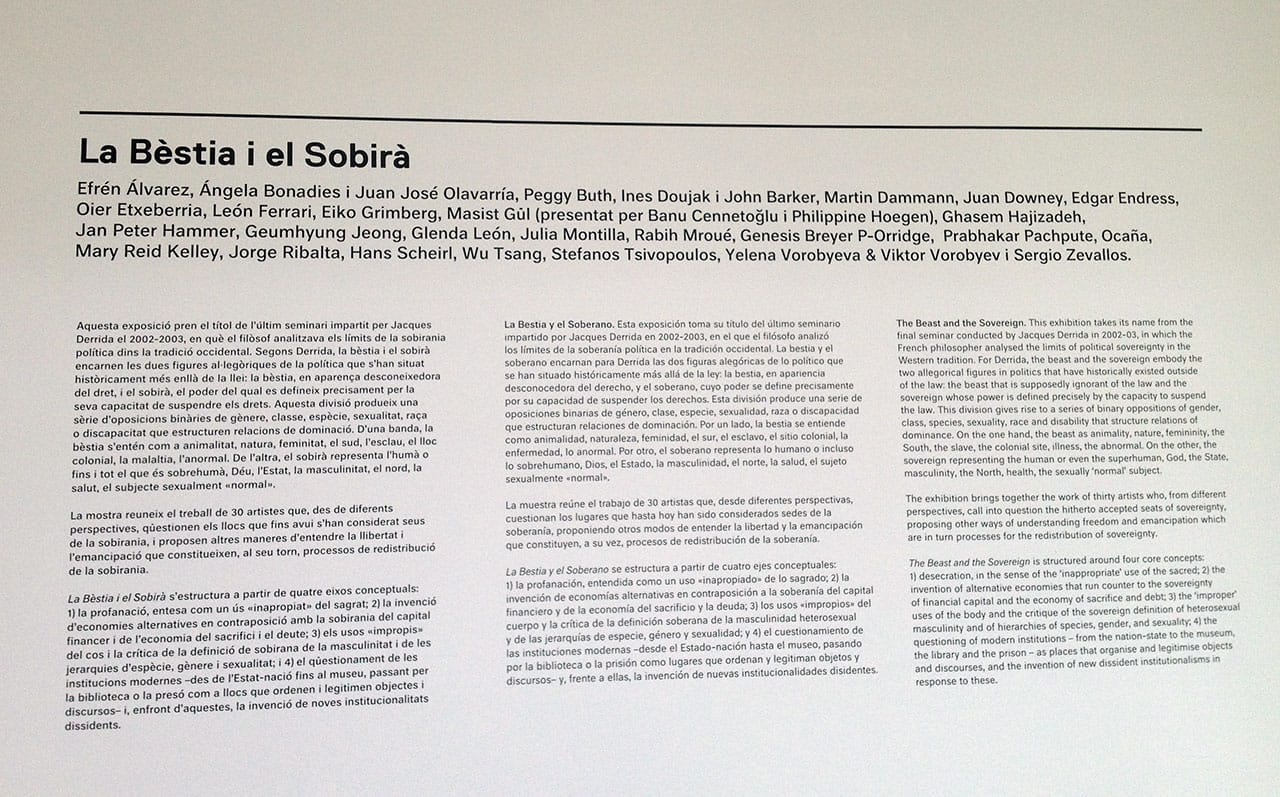 The wall text for the art work that was temporarily censored. (click to enlarge)