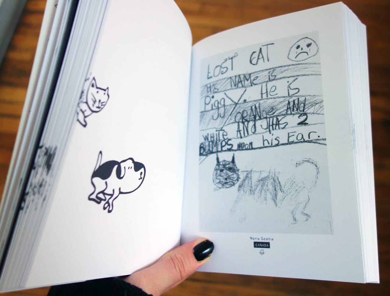 Pages from 'Lost' by Ian Phillips (photo for Hyperallergic)