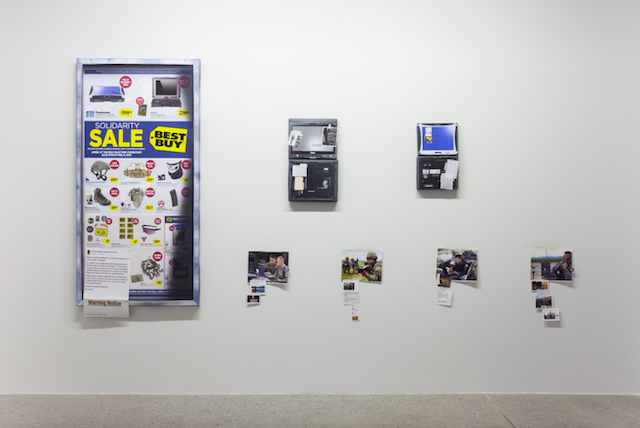 Matt Goerzen "Virtual Solidarity Sale" Installation, 2015, 60" × 96", Mixed Media.