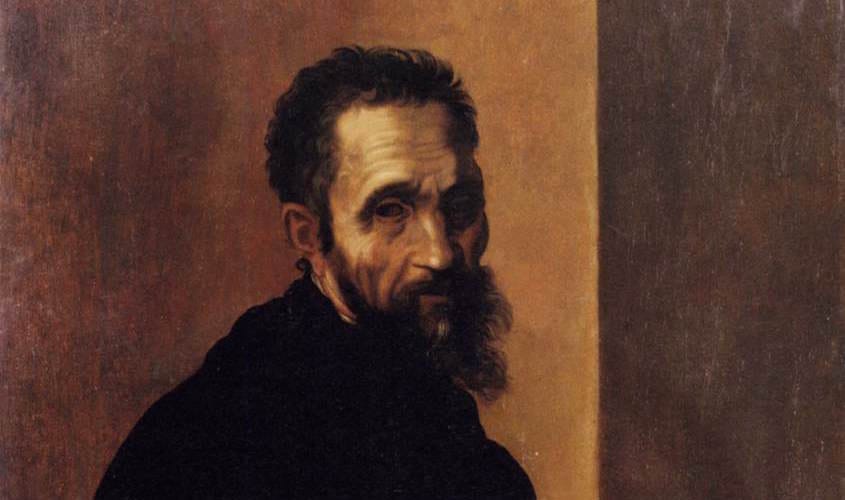 Detail of Jacopo del Conte, "Portrait of Michelangelo" (circa 1540) (via Wikimedia Commons)