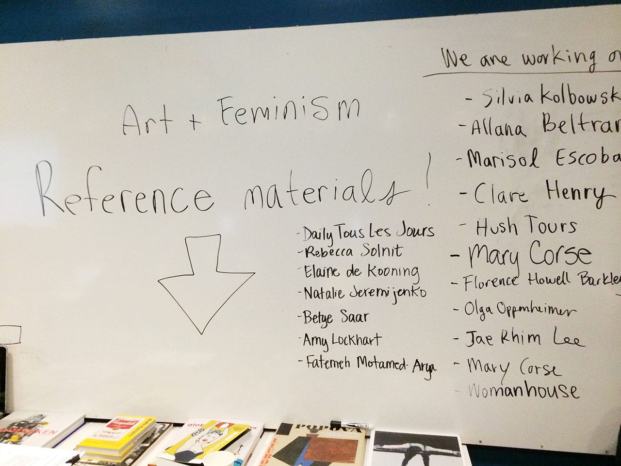 A task list at MoMA (click to enlarge)