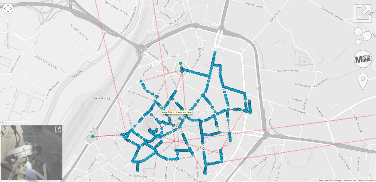 Map overview of 'Mons Street Review'