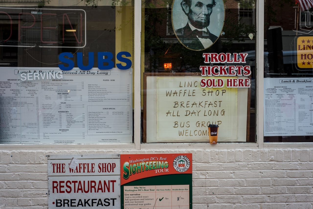 Lincoln Waffle Shop, across from Ford's Theatre, Washington, DC, 2013