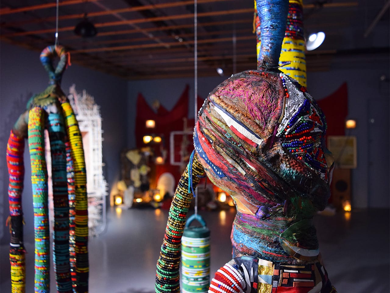 Detail of Leonardo Benzant's "Paraphernalia of the Urban Shaman M:5 (POTUS M:5)" (2015) at FiveMyles