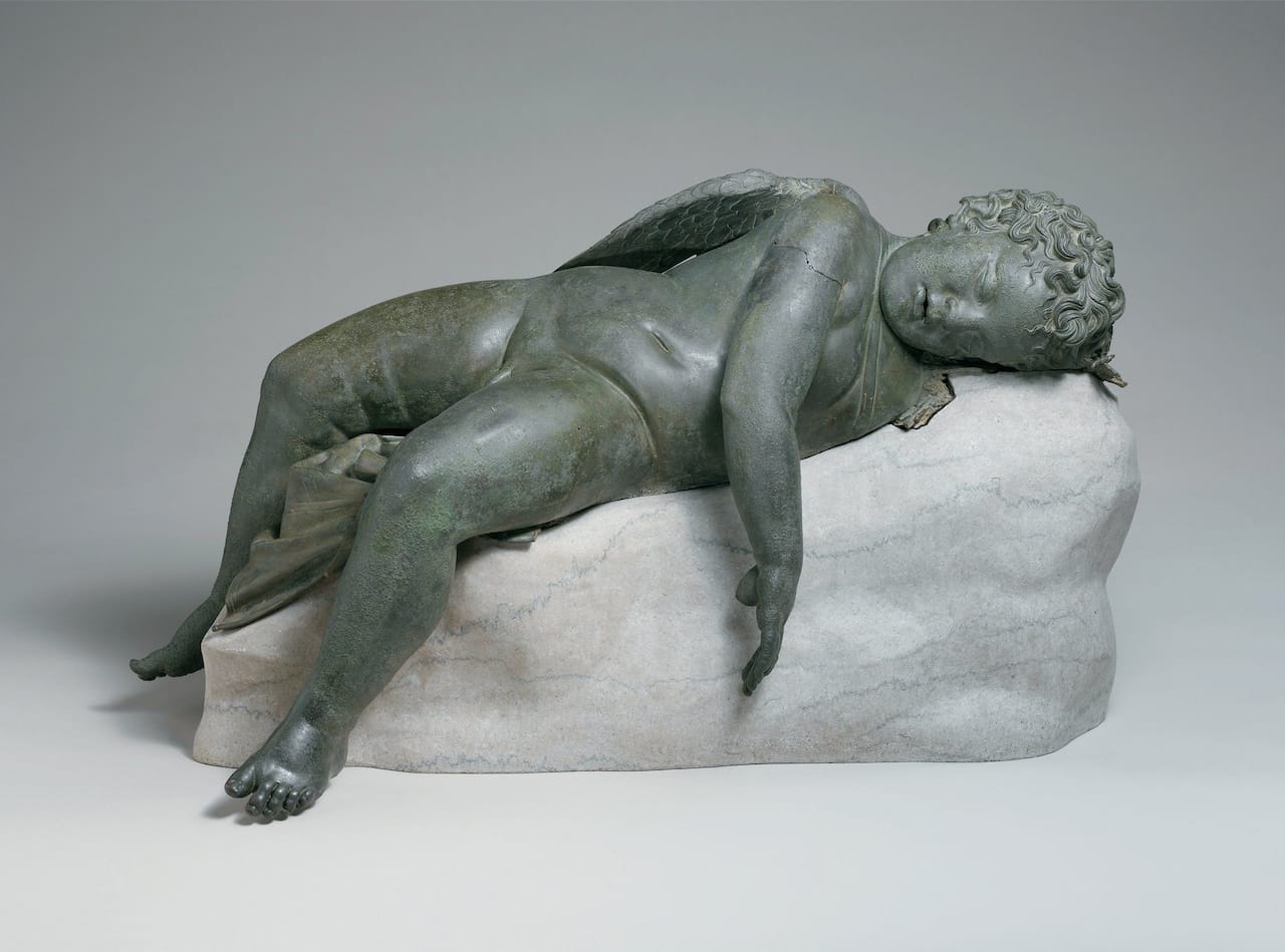 Sleeping Eros (3rd century BCE-1st century CE), Greek bronze (courtesy the Metropolitan Museum of Art/Scala, Firenze)