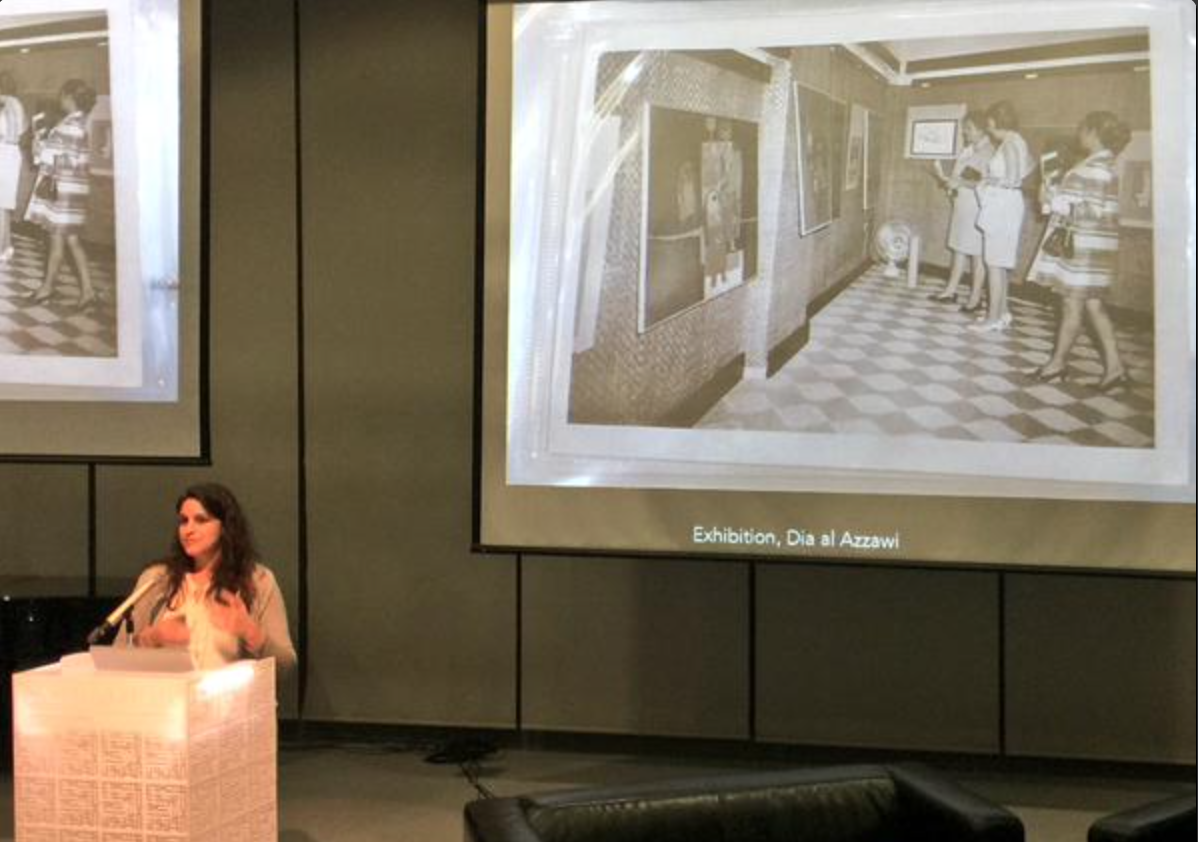 Christine … at Art Dubai's 2015 Global Art Forum in Kuwait, discussing the legacy of the Sultan Gallery.