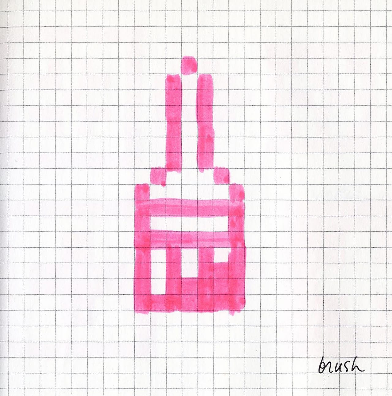 Susan Kare, "Sketches for Graphic User Interface Icon" (1982), ink on graph paper (gift of the designer, 2015, courtesy Museum of Modern Art)